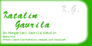 katalin gavrila business card